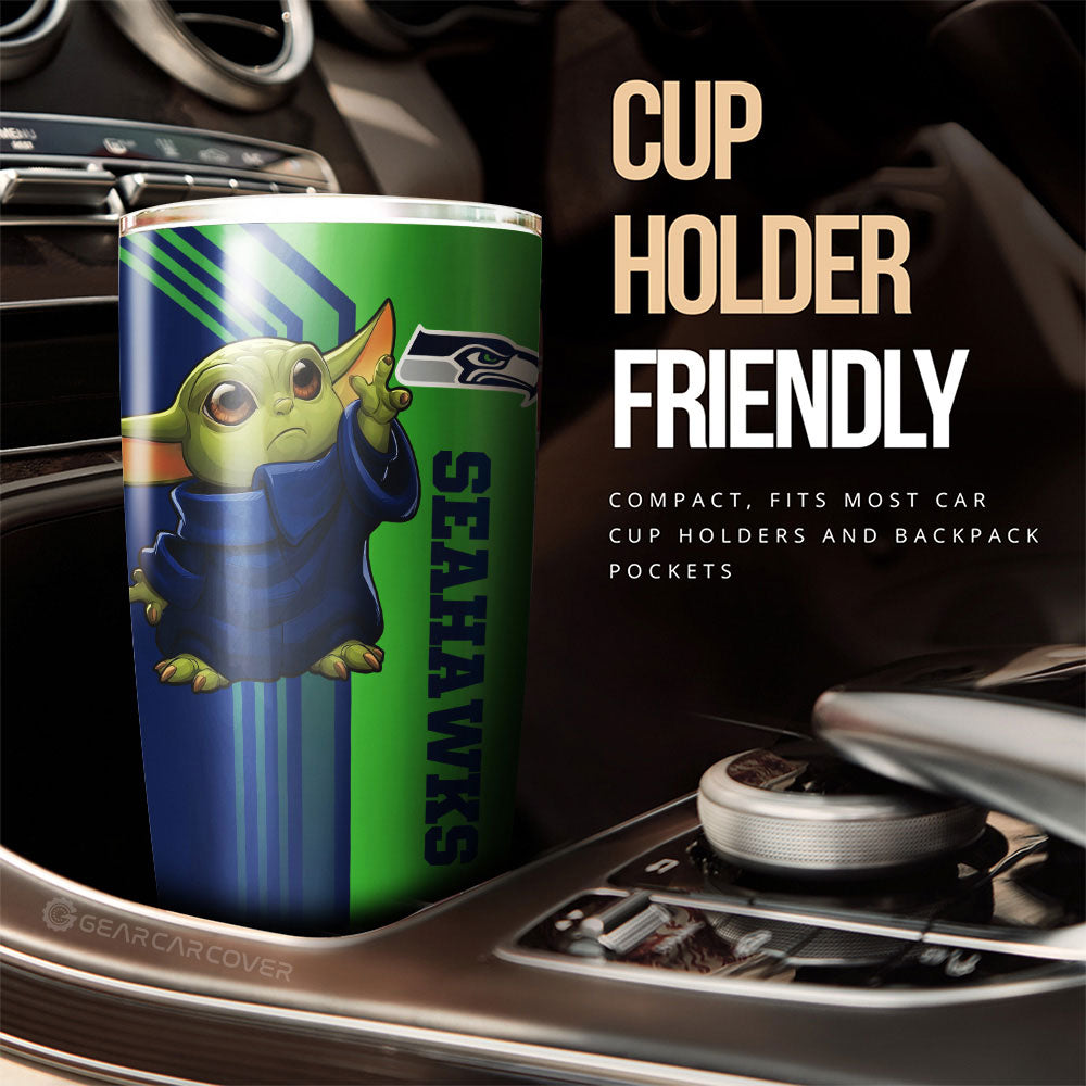 Seattle Seahawks Tumbler Cup Custom Car Accessories - Gearcarcover - 3
