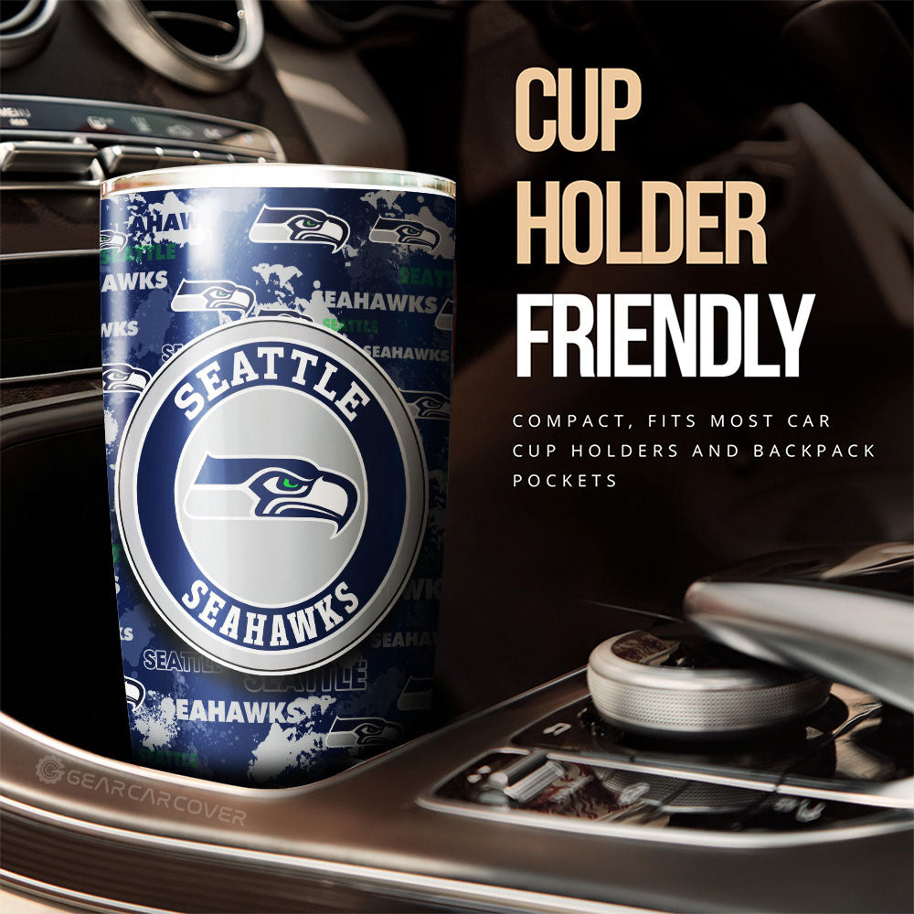 Seattle Seahawks Tumbler Cup Custom Car Accessories - Gearcarcover - 3
