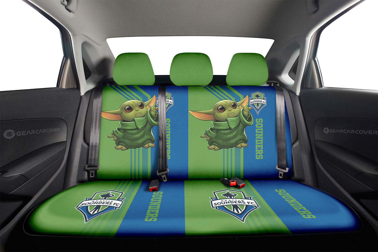 Seattle Sounders FC Car Back Seat Covers Custom Car Accessories - Gearcarcover - 2