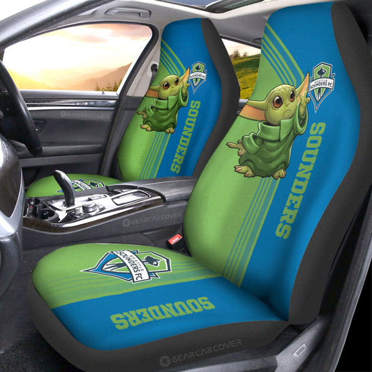Seattle Sounders FC Car Seat Covers Baby Yoda Car Accessories - Gearcarcover - 1