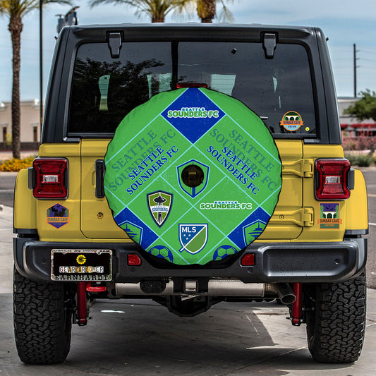 Seattle Sounders FC Spare Tire Covers Camera Hole Sporty Team Collection - Gearcarcover - 2
