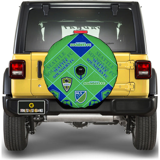 Seattle Sounders FC Spare Tire Covers Camera Hole Sporty Team Collection - Gearcarcover - 1
