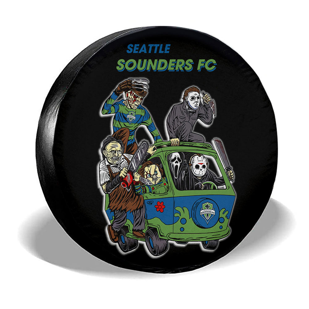 Seattle Sounders FC Spare Tire Covers Horror Characters Car Accessories - Gearcarcover - 3
