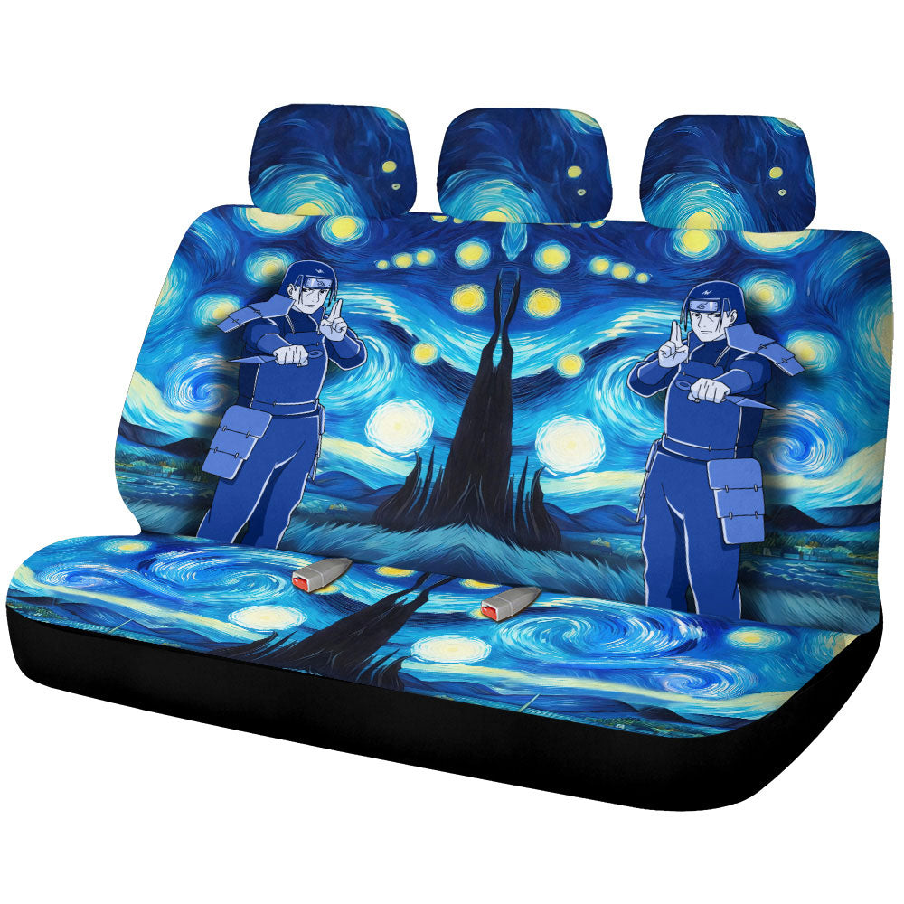 Senju Hashirama Car Back Seat Covers Custom Starry Night Styles - Gearcarcover - 1