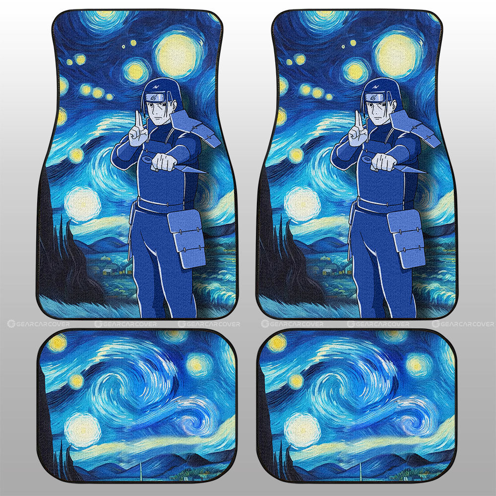 Senju Hashirama Car Floor Mats Custom Starry Night Styles - Gearcarcover - 1