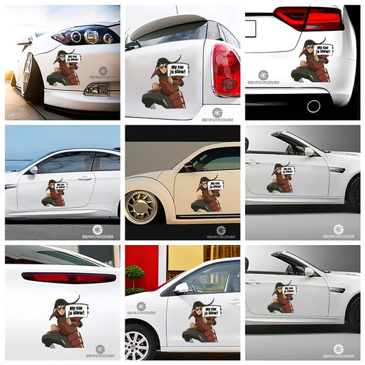 Senju Hashirama Car Sticker Custom My Car Is Slow Funny - Gearcarcover - 2