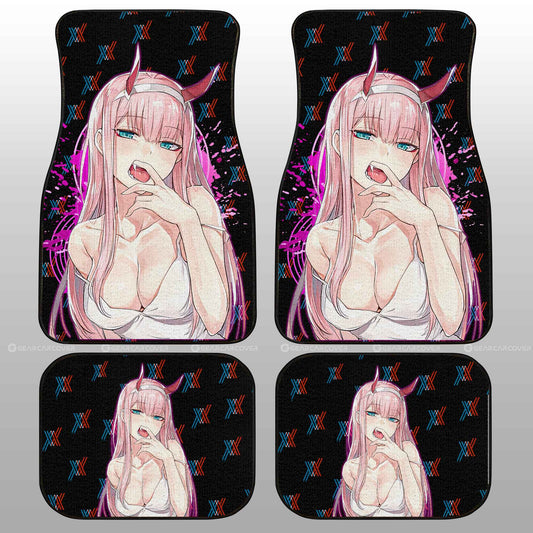 Sexy Girl Code:002 Zero Two Car Floor Mats Custom - Gearcarcover - 2