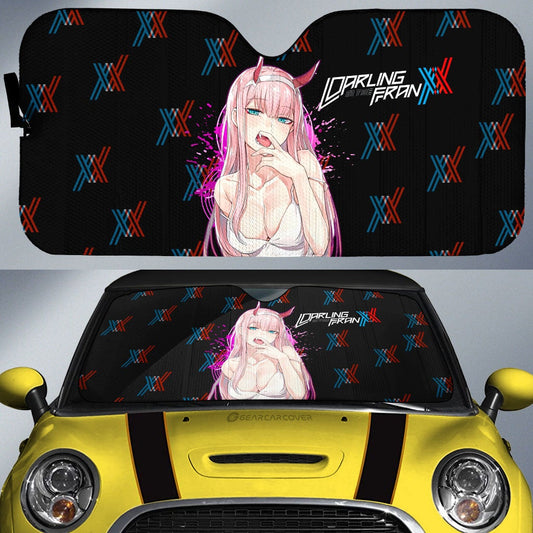 Sexy Girl Code:002 Zero Two Car Sunshade Custom - Gearcarcover - 1