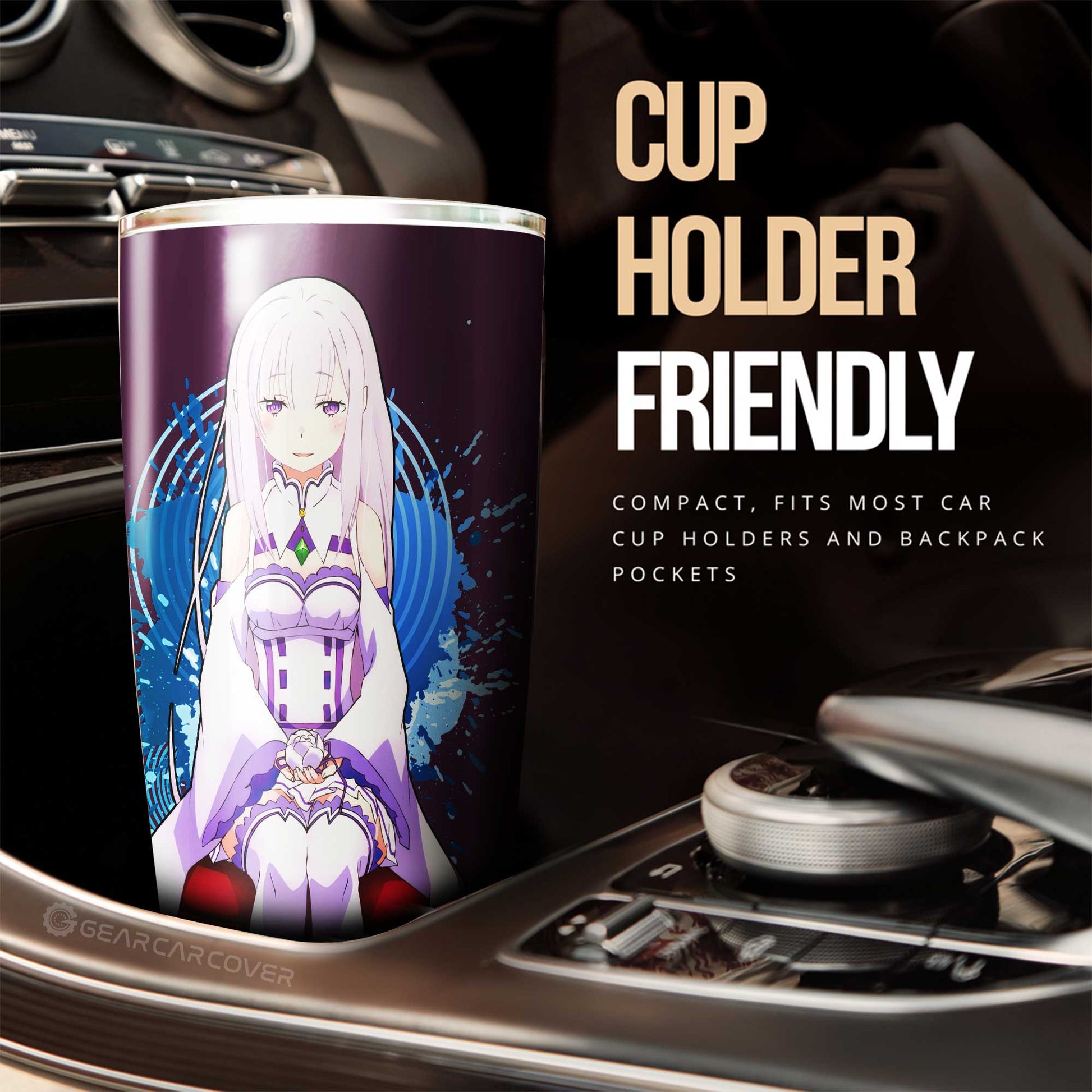 Sexy Girl Emilia Tumbler Cup Custom Car Accessories - Gearcarcover - 2