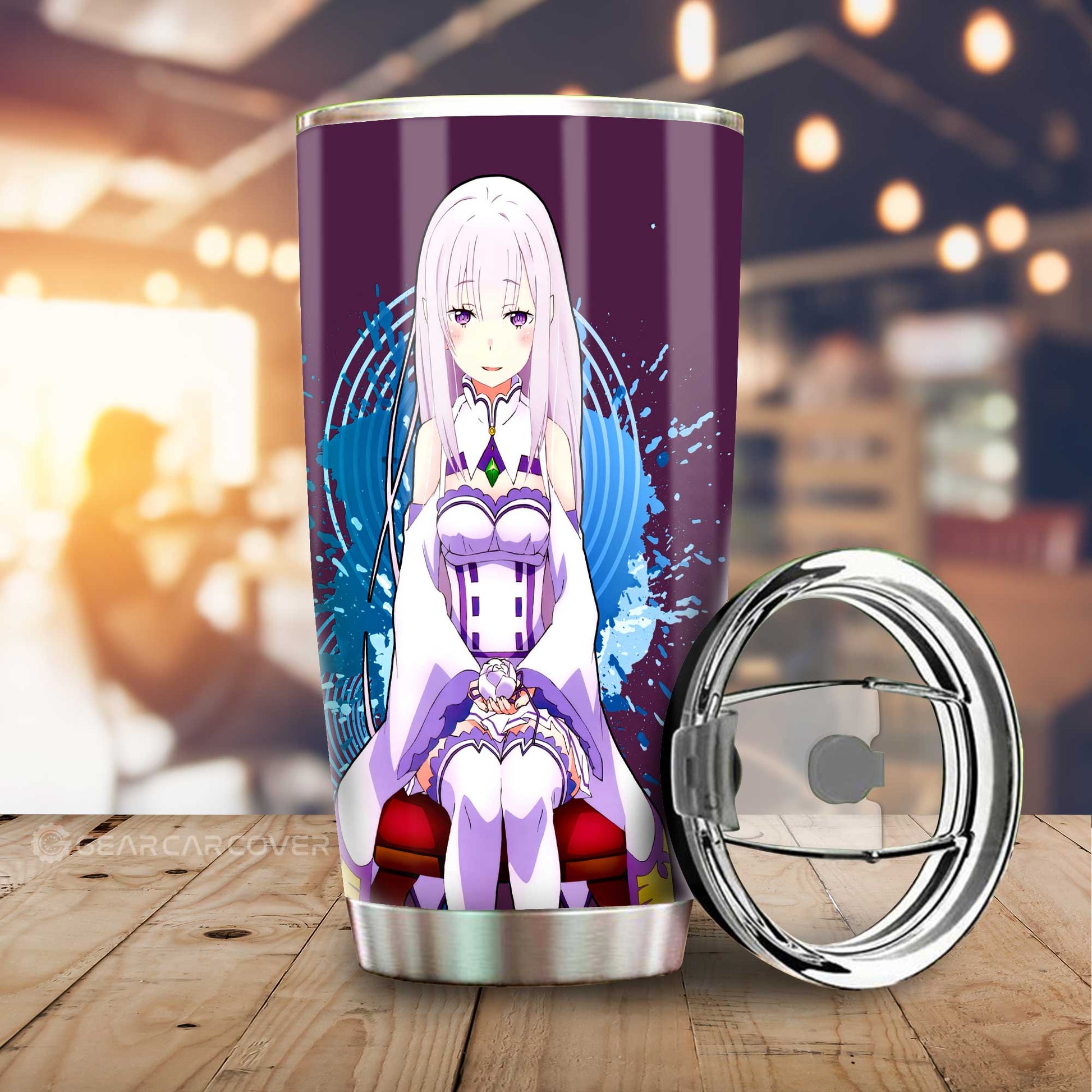 Sexy Girl Emilia Tumbler Cup Custom Car Accessories - Gearcarcover - 1