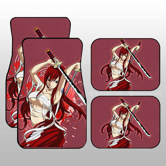 Sexy Girl Erza Scarlet Car Floor Mats Custom - Gearcarcover - 1