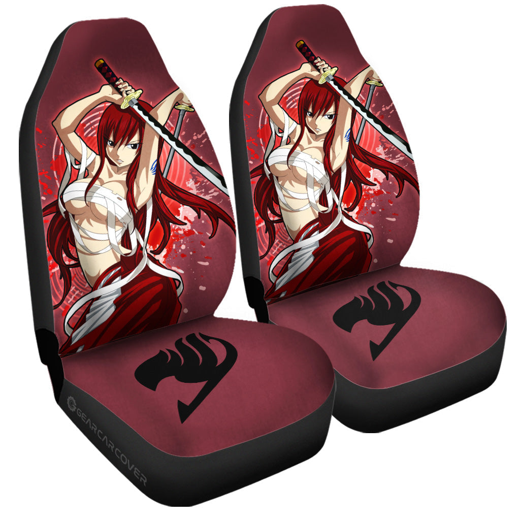 Sexy Girl Erza Scarlet Car Seat Covers Custom - Gearcarcover - 3