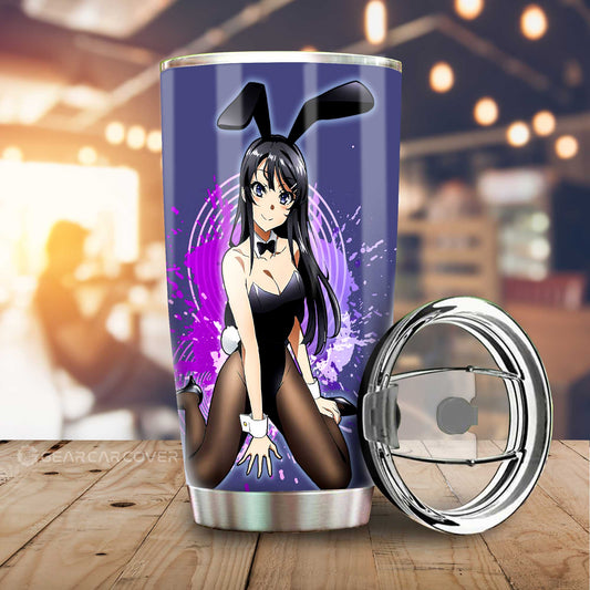 Sexy Girl Mai Sakurajima Tumbler Cup Custom Bunny Girl Senpai - Gearcarcover - 1