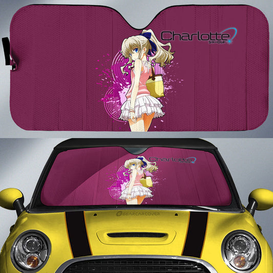 Sexy Girl Nao Tomori Car Sunshade Custom Charlotte Car Accessories - Gearcarcover - 1