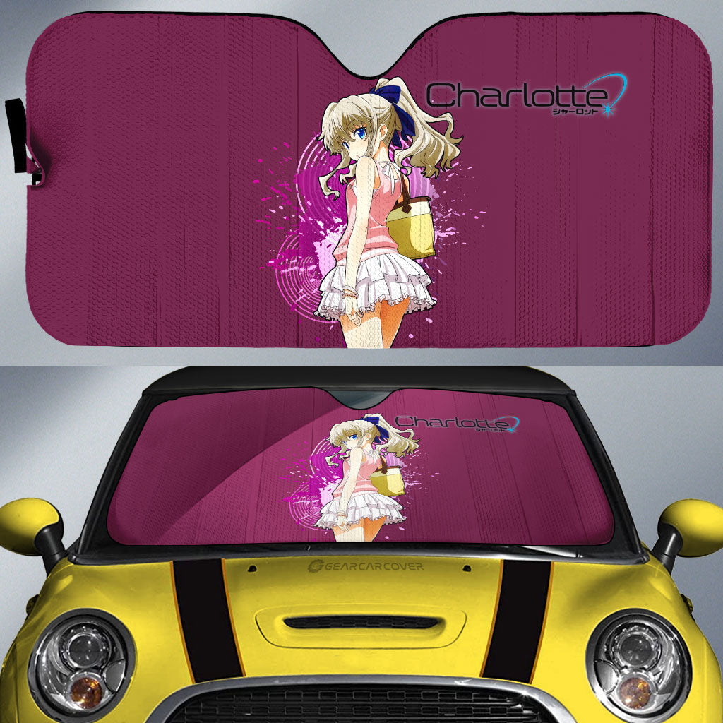 Sexy Girl Nao Tomori Car Sunshade Custom Charlotte Car Accessories - Gearcarcover - 1