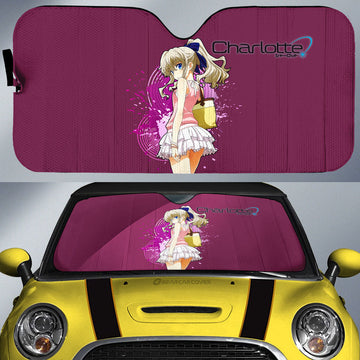 Sexy Girl Nao Tomori Car Sunshade Custom Charlotte Car Accessories - Gearcarcover - 1