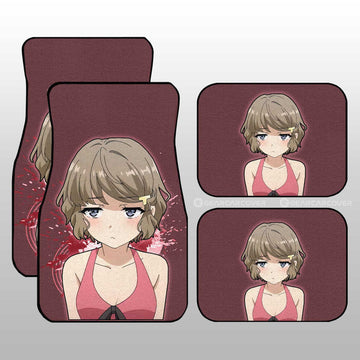 Sexy Girl Tomoe Koga Car Floor Mats Custom Bunny Girl Senpai - Gearcarcover - 1