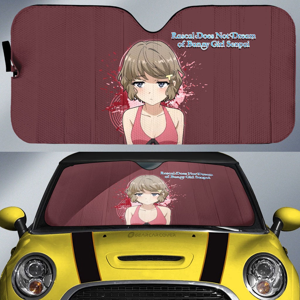Sexy Girl Tomoe Koga Car Sunshade Custom Bunny Girl Senpai - Gearcarcover - 1