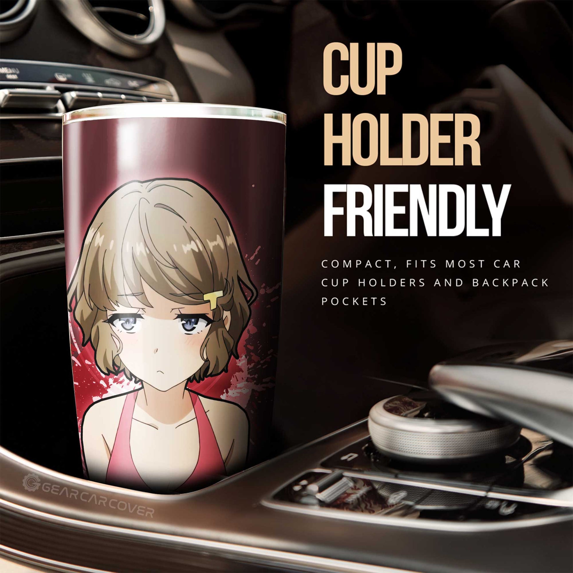 Sexy Girl Tomoe Koga Tumbler Cup Custom Bunny Girl Senpai - Gearcarcover - 2