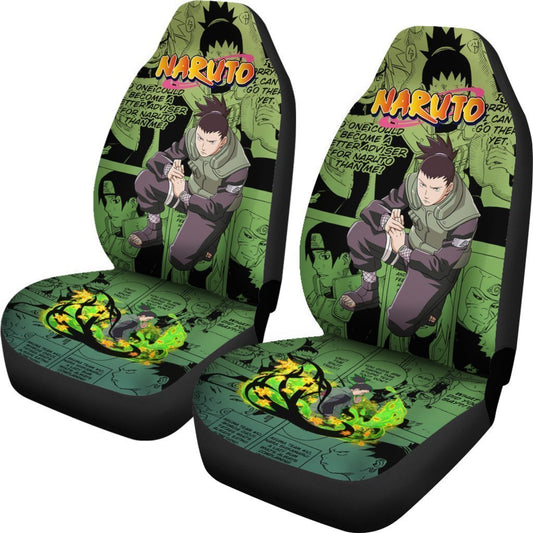 Shikamaru Car Seat Covers Custom Anime Jutsu Car Accessories - Gearcarcover - 2