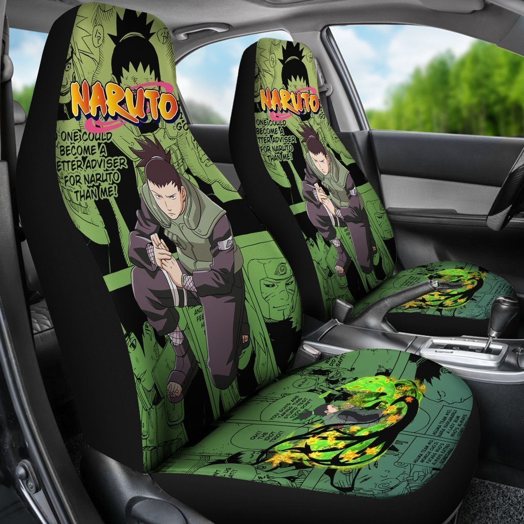 Shikamaru Car Seat Covers Custom Anime Jutsu Car Accessories - Gearcarcover - 3