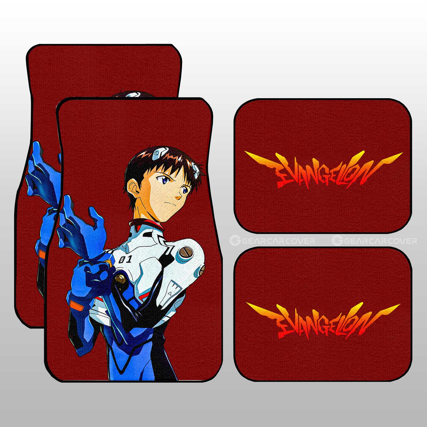 Shinji Ikari Car Floor Mats Custom NGE Car Accessories - Gearcarcover - 1