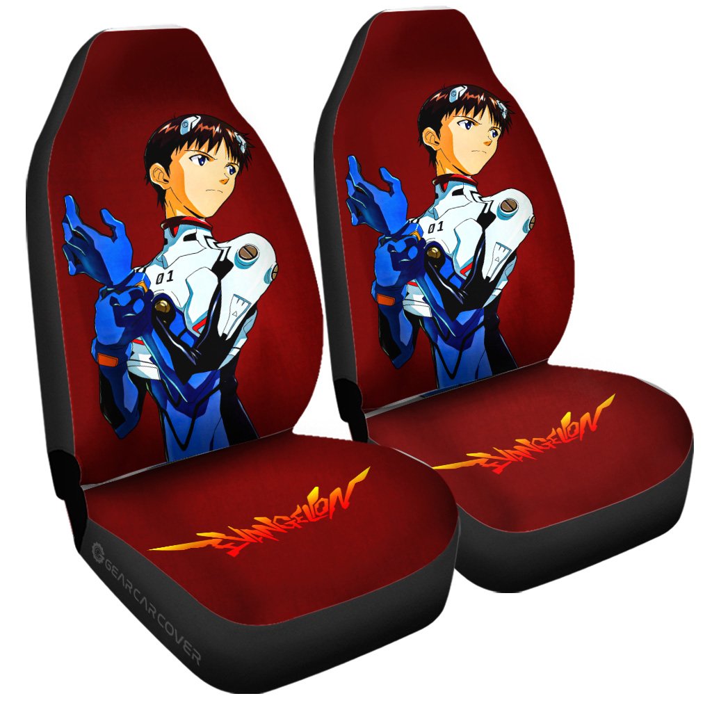 Shinji Ikari Car Seat Covers Custom NGE Car Accessories - Gearcarcover - 3