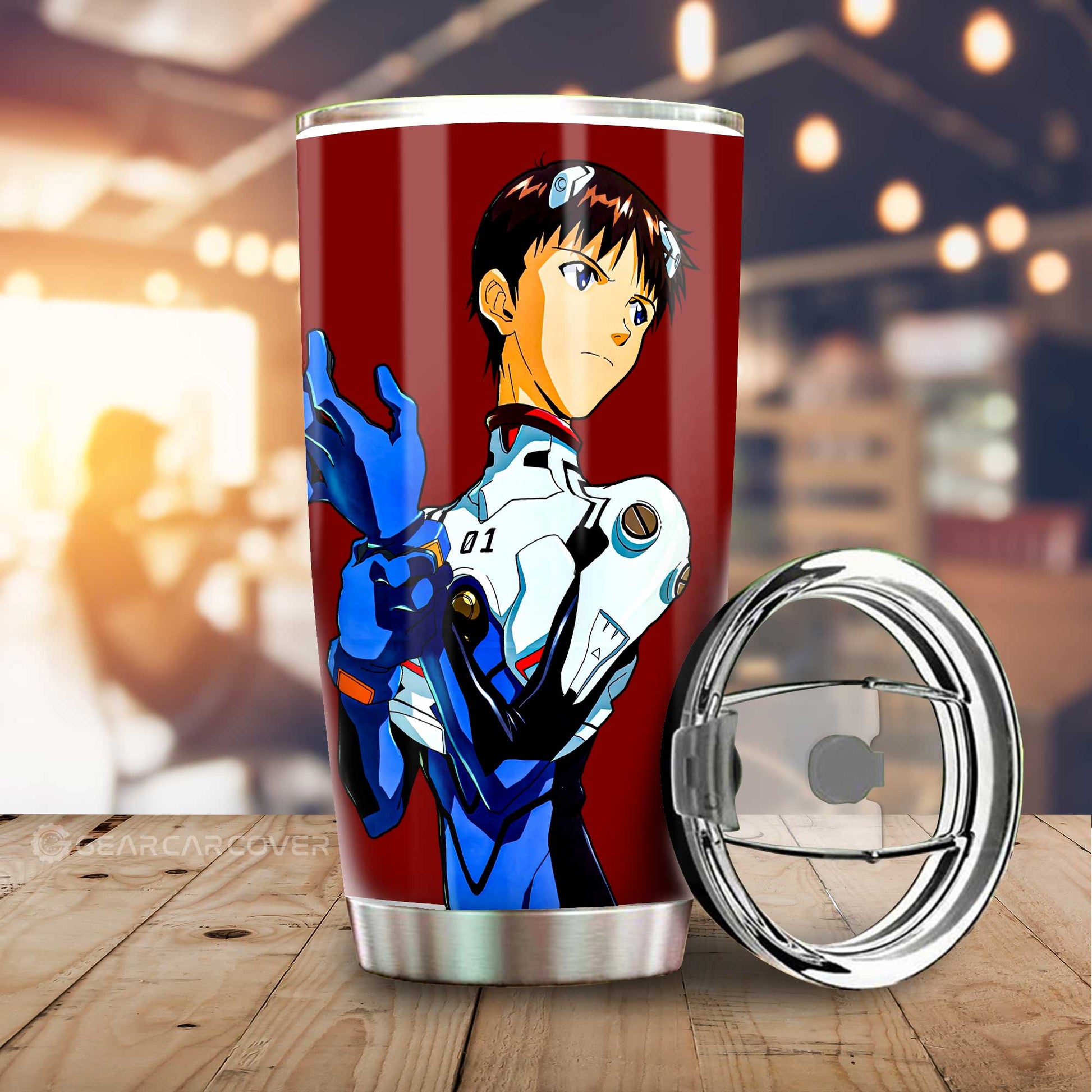 Shinji Ikari Tumbler Cup Custom NGE Car Accessories - Gearcarcover - 1