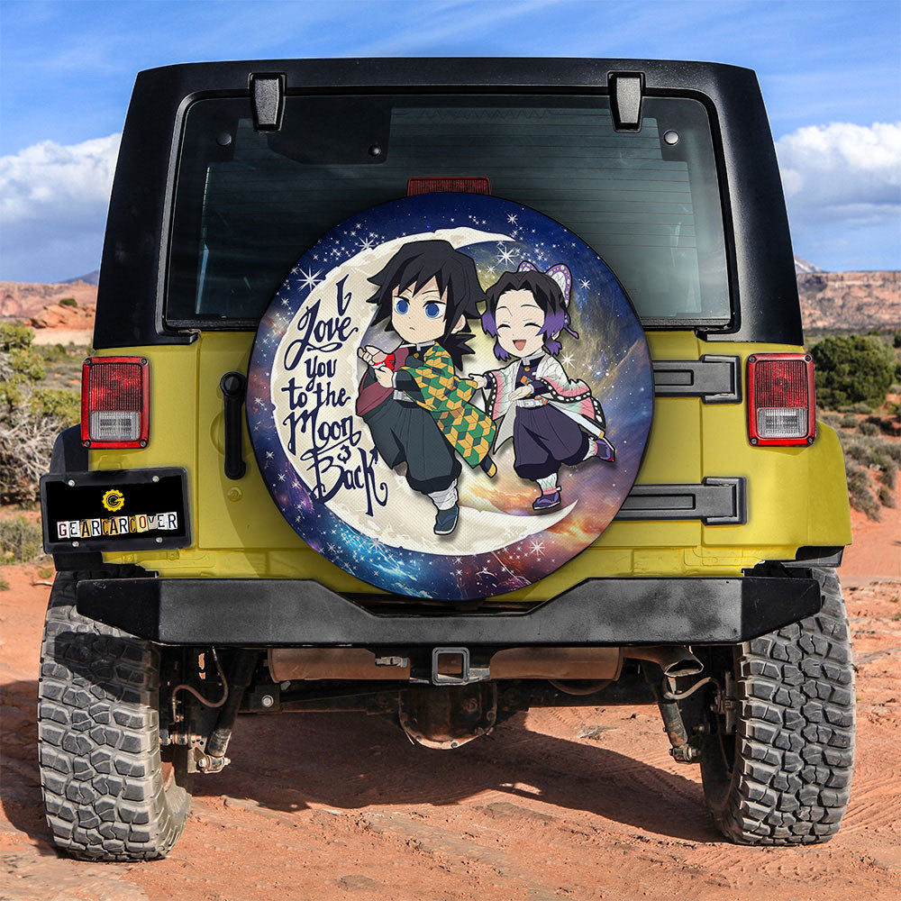 Shinobu And Giyu Spare Tire Covers Custom Car Accessories - Gearcarcover - 2