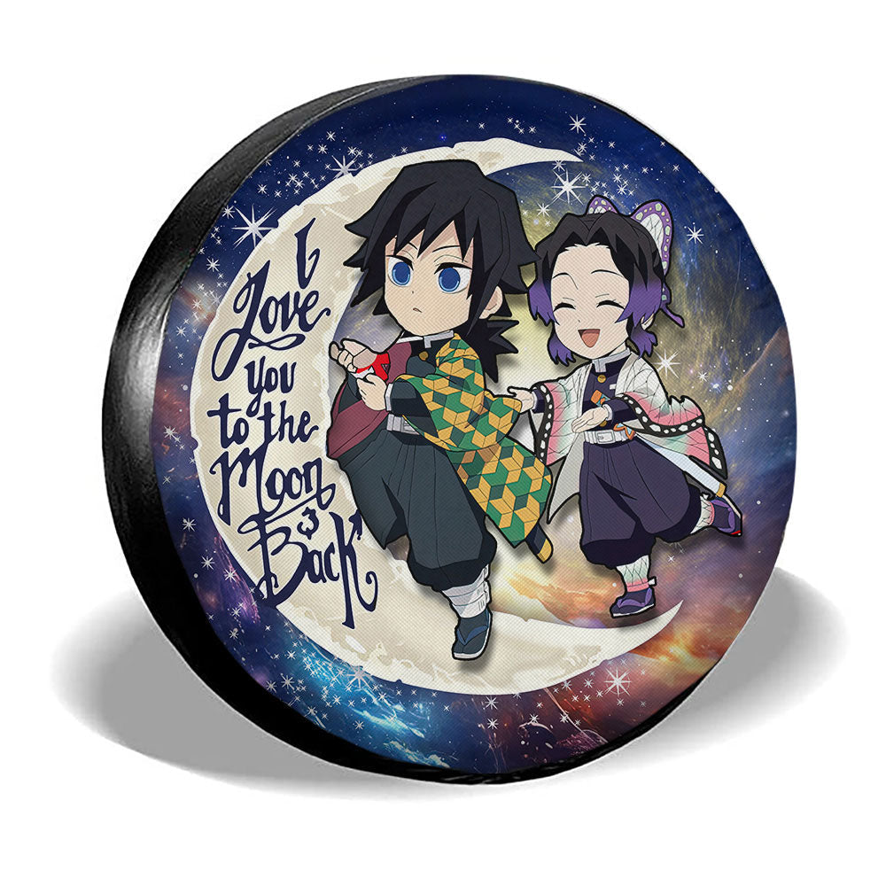 Shinobu And Giyu Spare Tire Covers Custom Car Accessories - Gearcarcover - 3