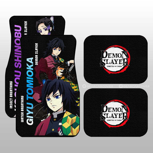 Shinobu And Giyuu Car Floor Mats Custom - Gearcarcover - 2
