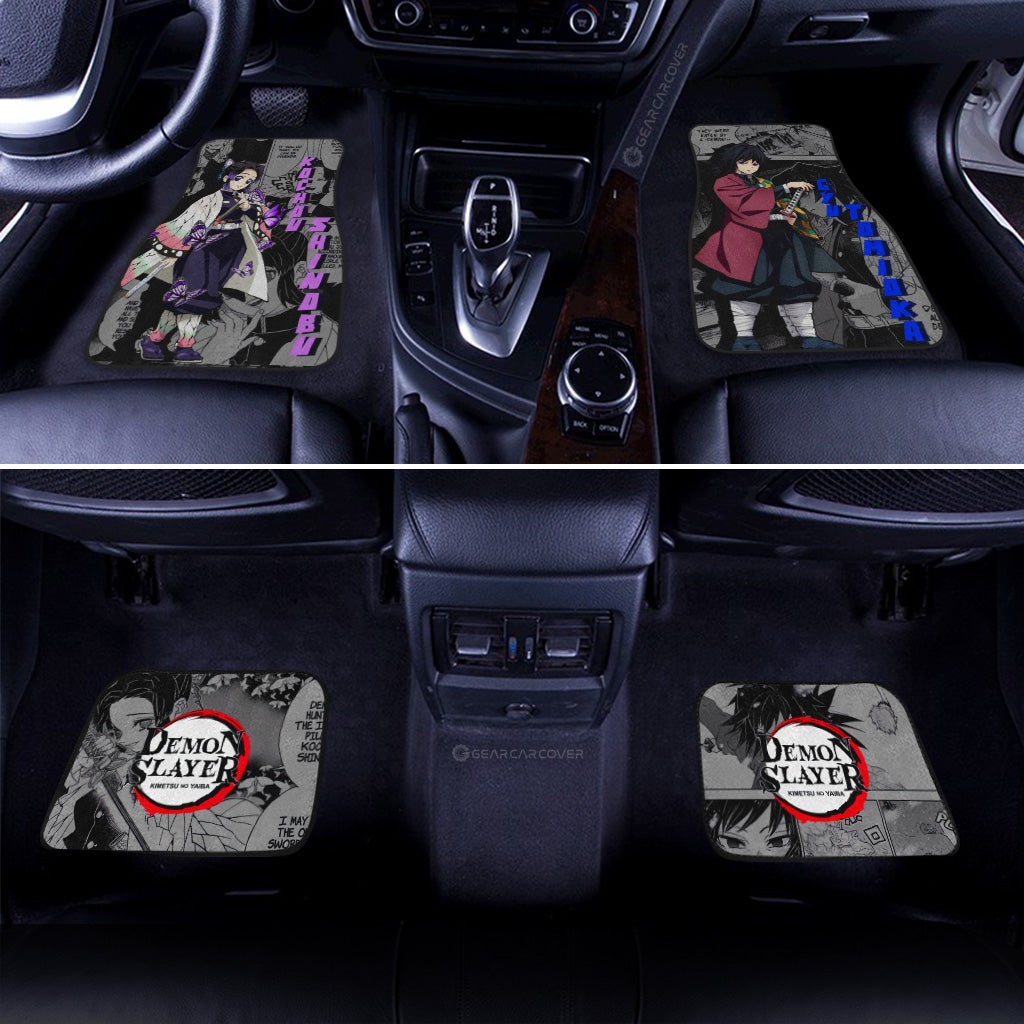 Shinobu And Giyuu Car Floor Mats Custom Mix Mangas - Gearcarcover - 3
