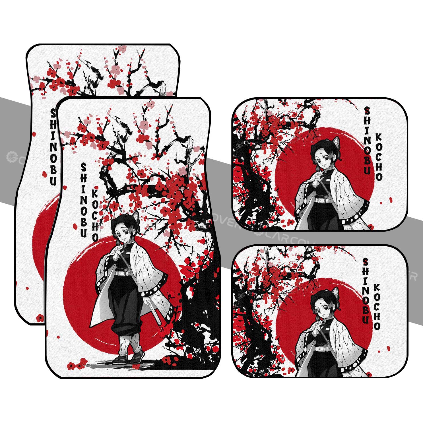 Shinobu Car Floor Mats Custom Japan Style Demon Slayer Anime Car Accessories - Gearcarcover - 1