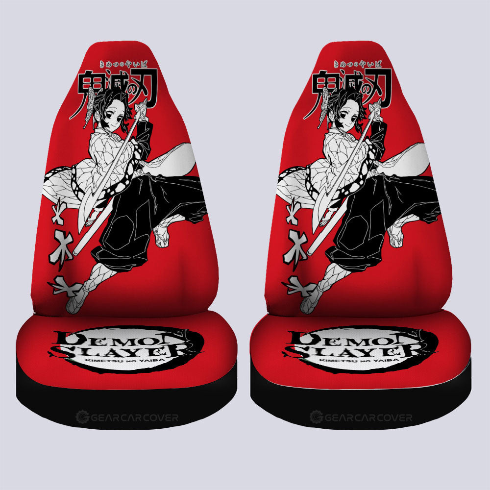 Shinobu Kocho Car Seat Covers Custom Demon Slayer Anime Car Accessories Manga Style For Fans - Gearcarcover - 4