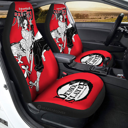 Shinobu Kocho Car Seat Covers Custom Demon Slayer Anime Car Accessories Manga Style For Fans - Gearcarcover - 1