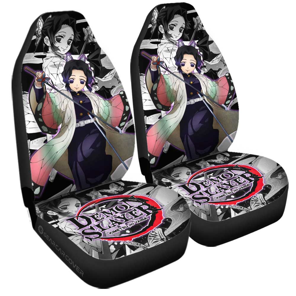 Shinobu Kochou Car Seat Covers Custom Demon Slayer Anime Car Accessories - Gearcarcover - 3