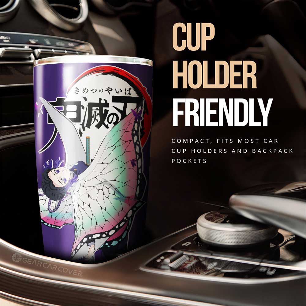 Shinobu Kochou Tumbler Cup Custom Demon Slayer Anime Car Accessories - Gearcarcover - 3