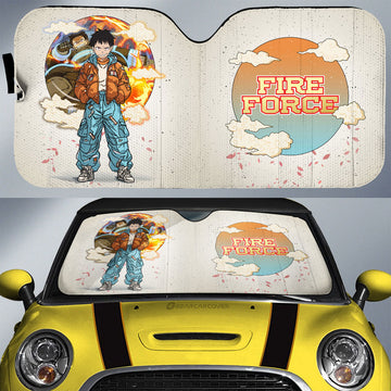 Shinra Kusakabe Car Sunshade Anime Collection - Gearcarcover - 1