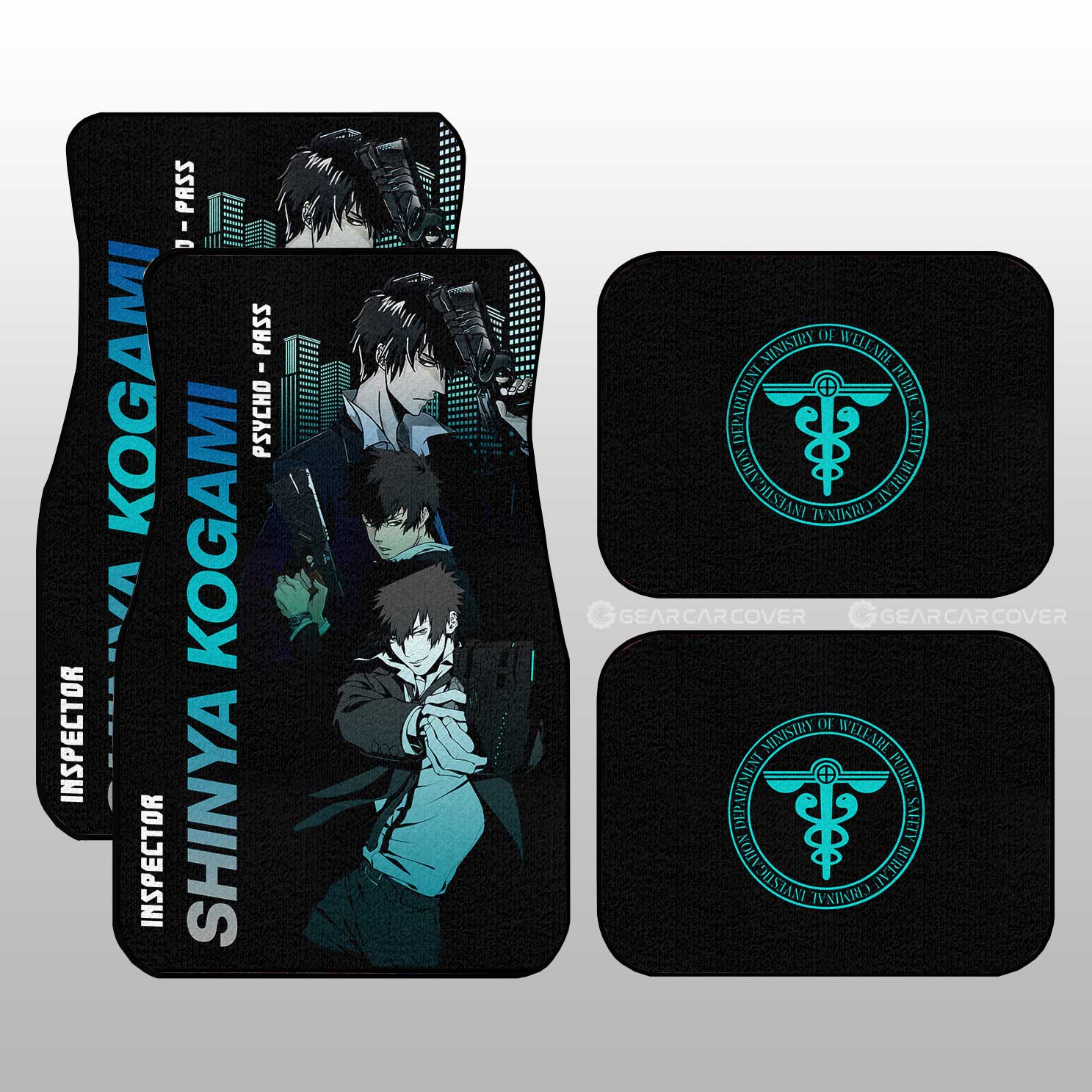 Shinya Kogami Car Floor Mats Custom Psycho-Pass Car Accessories - Gearcarcover - 1