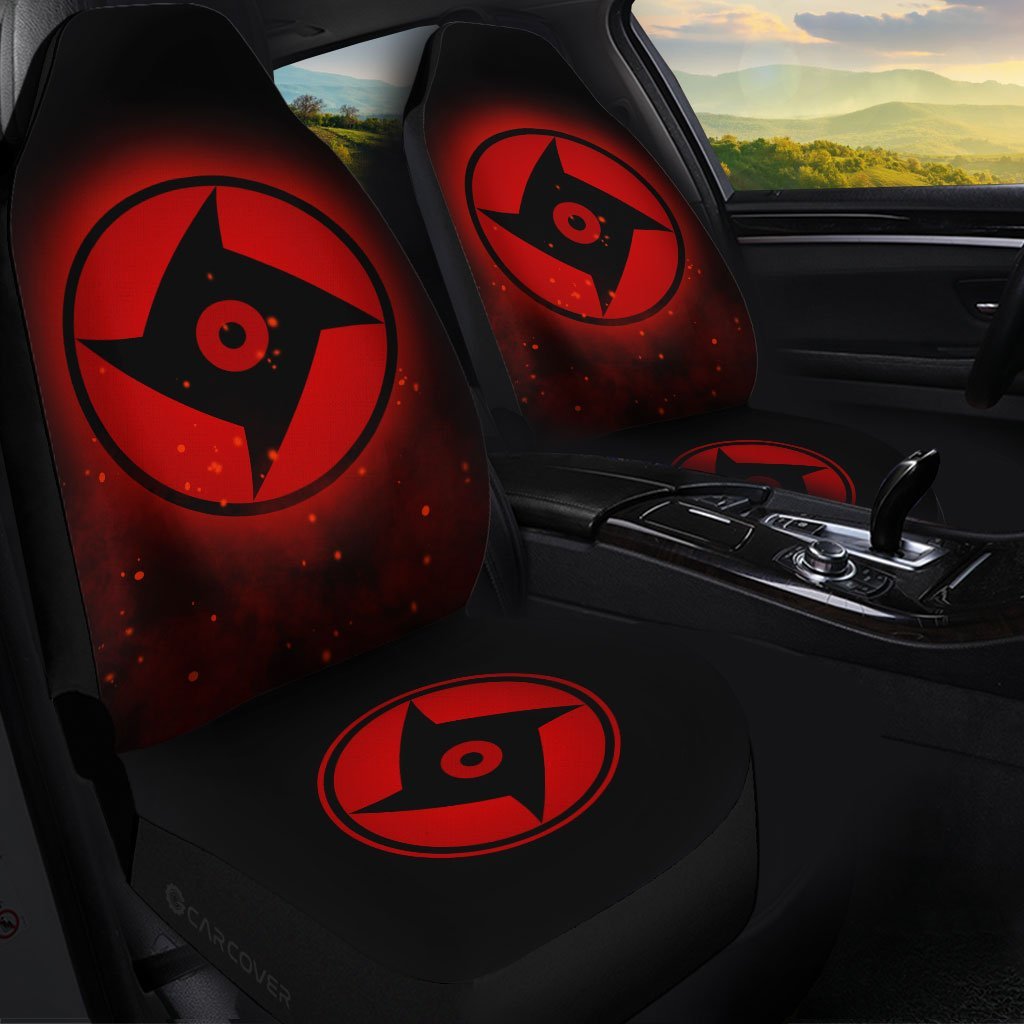 Shisu Mangekyou Car Seat Covers Custom Sharingan Anime Car Accessories - Gearcarcover - 1