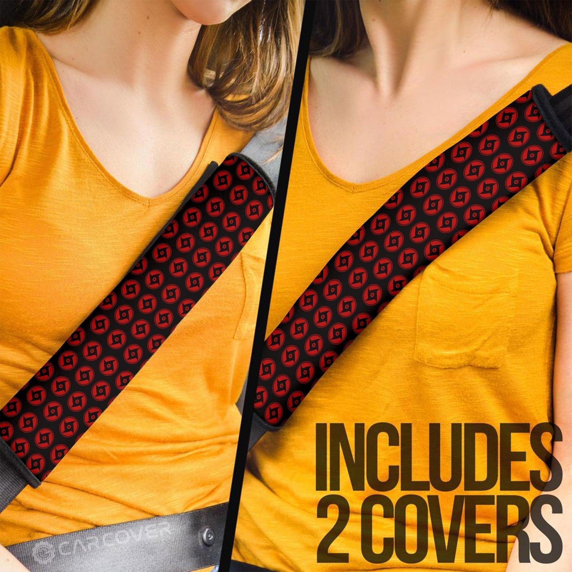 Shisu Mangekyou Seat Belt Covers Custom Sharingan Anime Car Accessories - Gearcarcover - 2