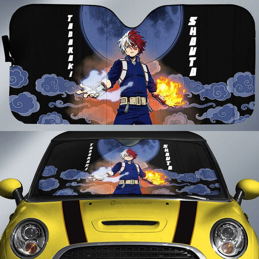 Shoto Todoroki Car Sunshade Custom My Hero Academia Anime Car Accessories - Gearcarcover - 1