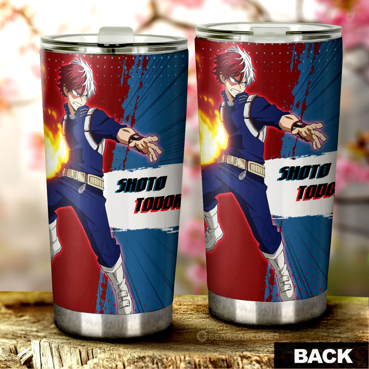 Shoto Todoroki Tumbler Cup Custom For Fans - Gearcarcover - 3