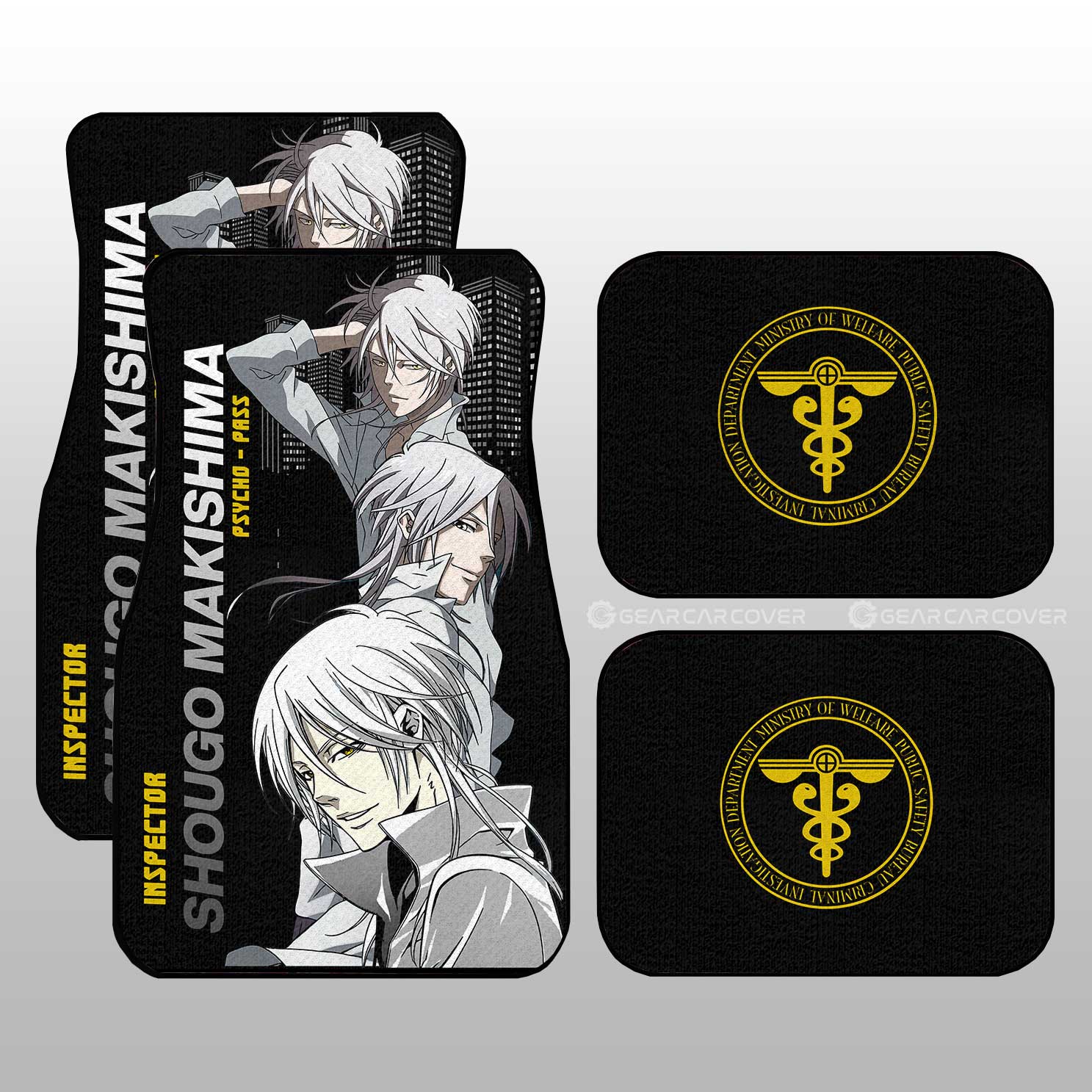 Shougo Makishima Car Floor Mats Custom Psycho-Pass Car Accessories - Gearcarcover - 1