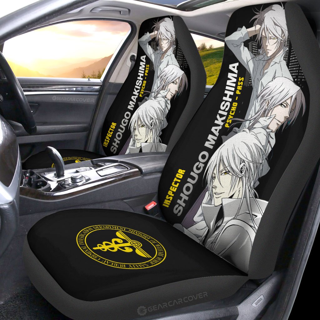 Shougo Makishima Car Seat Covers Custom Psycho-Pass Car Accessories - Gearcarcover - 2