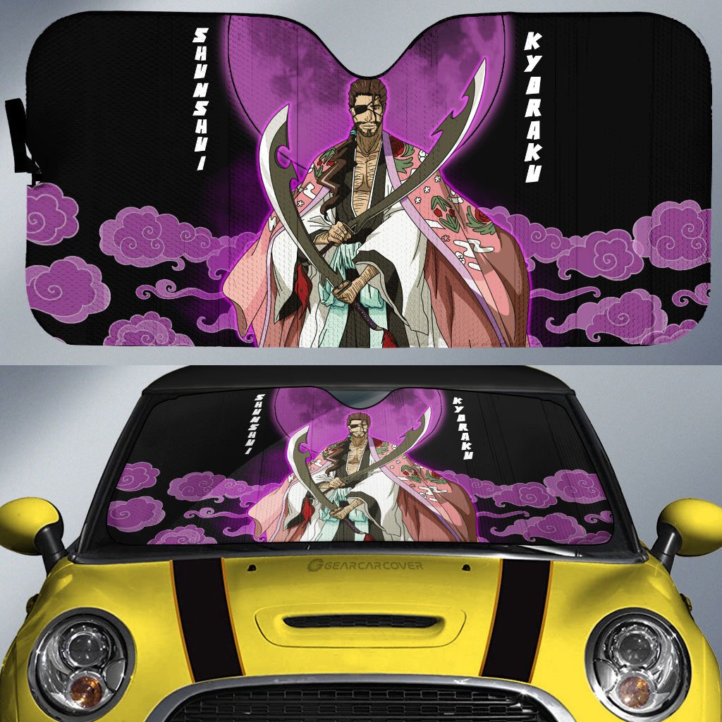 Shunsui Kyoraku Car Sunshade Custom Bleach Car Accessories - Gearcarcover - 1