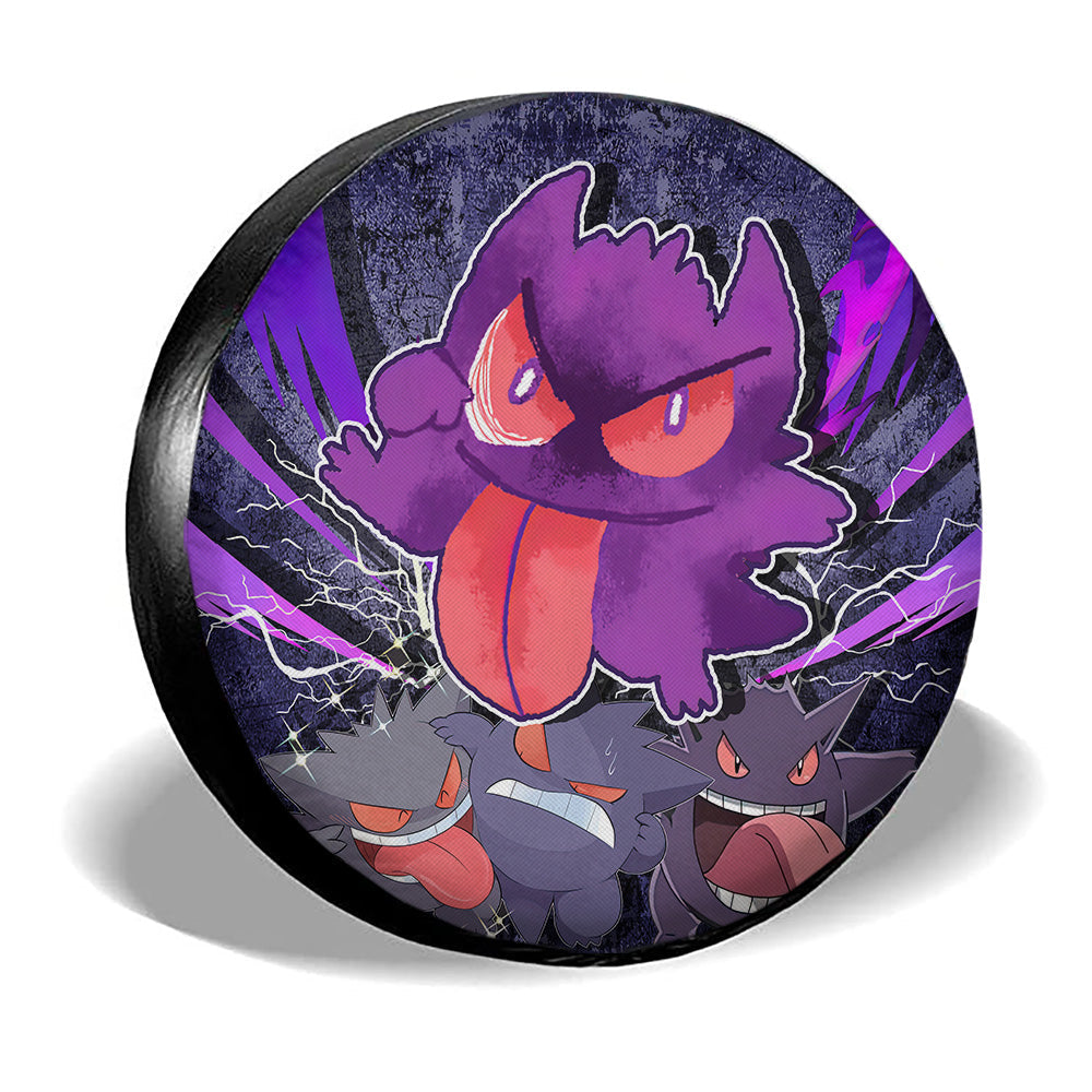 Silly Gengar Spare Tire Cover Custom Anime - Gearcarcover - 3