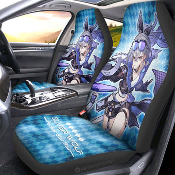 Silver Wolf Car Seat Covers Custom Honkai Star Rail Car Accessories - Gearcarcover - 1