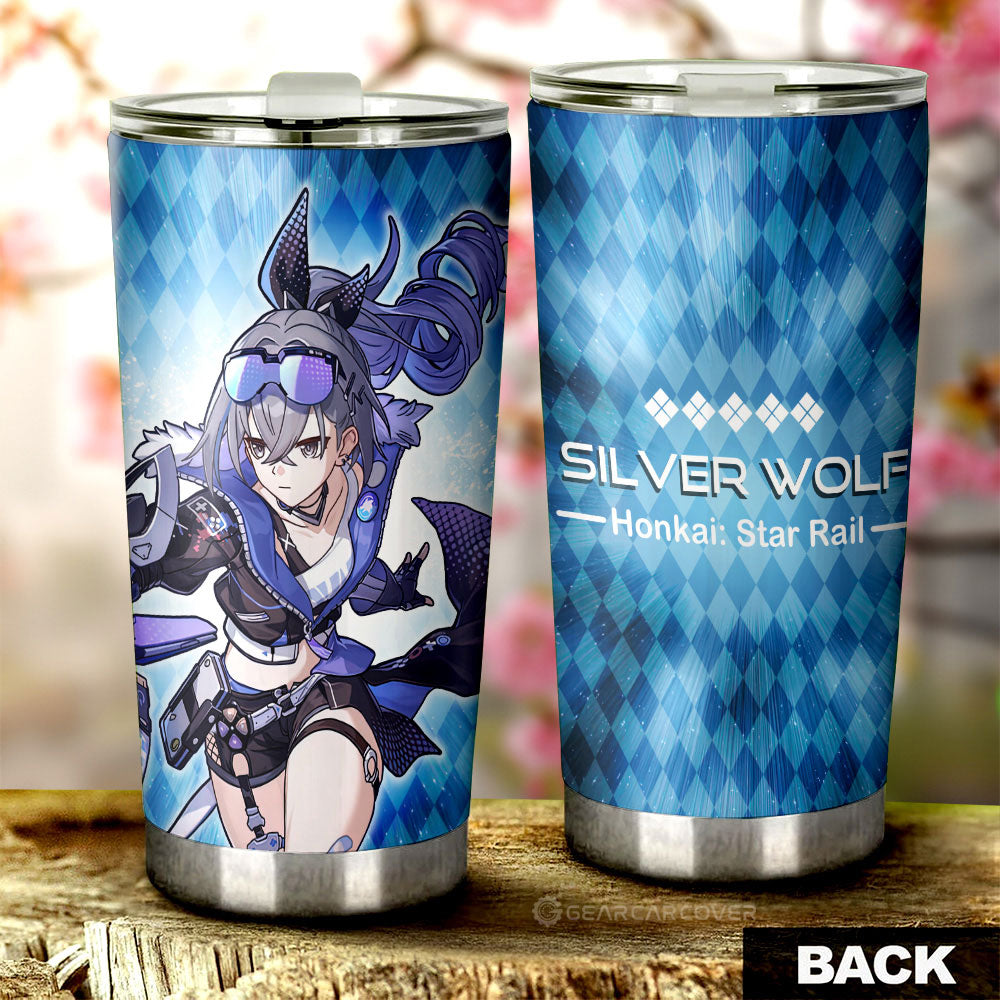 Silver Wolf Tumbler Cup Custom Honkai Star Rail Car Accessories - Gearcarcover - 1