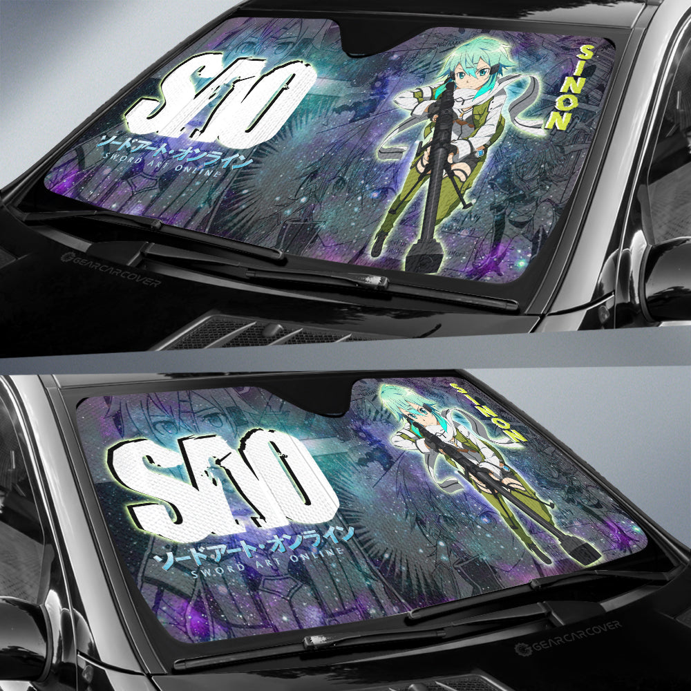 Sinon Car Sunshade Custom Manga Galaxy Style - Gearcarcover - 2